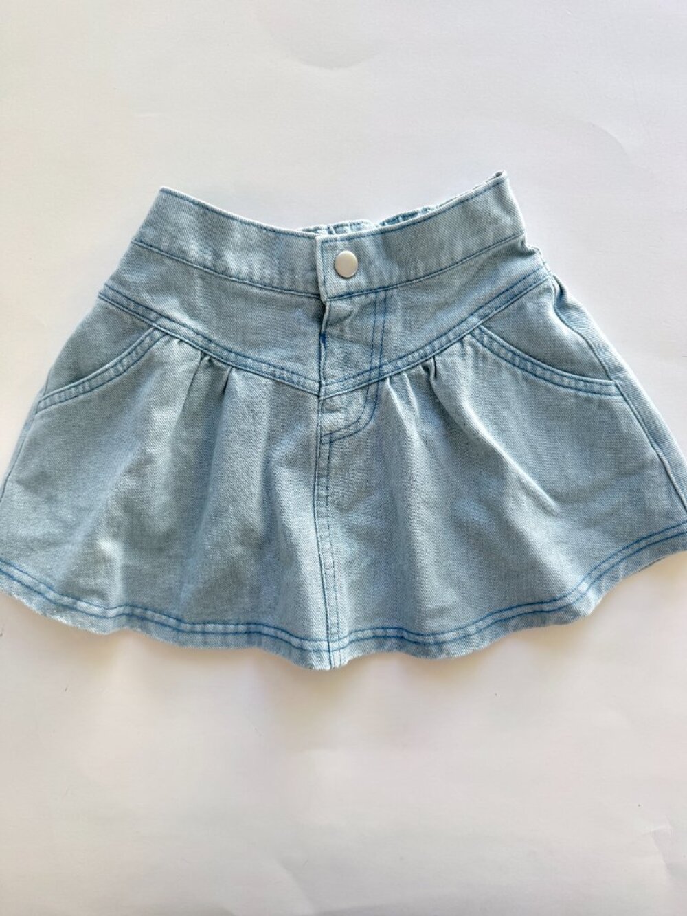 Neon Rebels Girls Light Wash Denim Skirt Size 4Y
